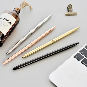 0,7 мм Металлические роскошные золотые шариковые ручки Sivler для письма, школьные офисные принадлежности для бизнеса