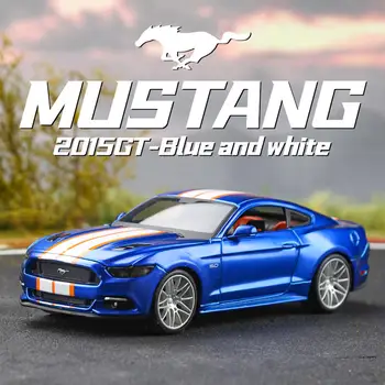 1:24 2015 Ford Mustang GT Модифицированная модель автомобиля из сплава, Отлитая под давлением Металлическая Игрушечная машина, коллекция моделей автомобилей, детские Gif