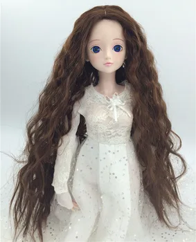1/3 1/4 1/6 1/8 Bjd Sd кукольный парик Высокотемпературный Проволочный Длинный вьющийся BJD Super Hair Doll парик