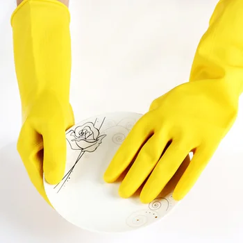 1 Пара латексных перчаток для мытья посуды, одежды, резиновые перчатки из латекса, водонепроницаемые перчатки для работы по дому, товары для дома