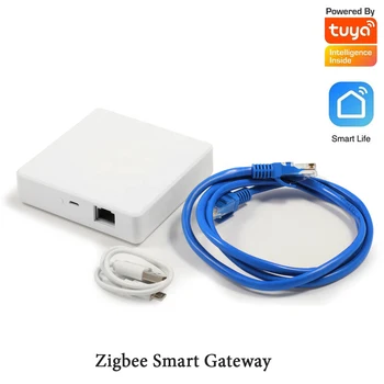 1 шт. Smart Tuya Zigbee 3.0 Gateway Hub Беспроводной пульт дистанционного управления Iot для подключенных устройств, совместимый с Alexa Google Assistant