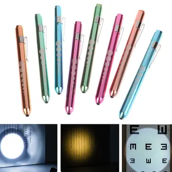1 шт. многоразовый светодиодный медицинский фонарик-ручка с датчиком зрачка, карманный зажим, ручка-фонарик, лампа для чтения медсестрами, врачами