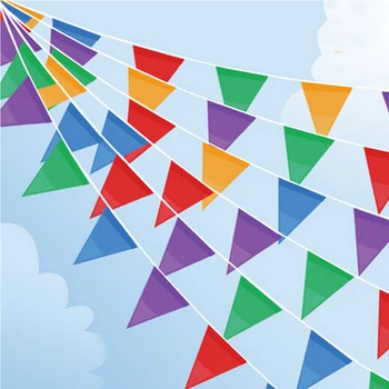 10 М Красочный Баннер, Вымпел, Флаги, Милая Вечеринка, Свадьба, Радужный декор, Флаг, баннеры, украшение для Детского Дня рождения