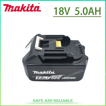 100% Оригинальная Аккумуляторная батарея Makita 18V 5.0AH 6.0AH Для Электроинструмента LED Литий-ионная Замена LXT BL1860B BL1860 BL1850
