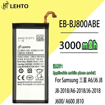 100% Оригинальный аккумулятор EB-BJ800ABE для Samsung Galaxy A6 (2018) SM-A600 A600F Galaxy J6 J600F для телефона Bateria