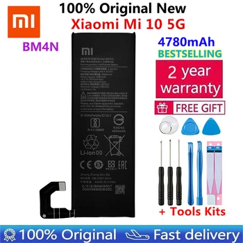 100% Подлинная Оригинальная Замена Телефона 4780 мАч Аккумулятор BM4N Для Xiaomi Mi 10 5G Mi10 bateria Батареи + Подарочные Инструменты
