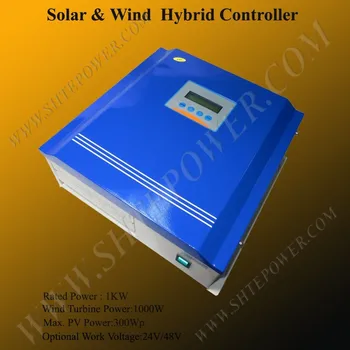 1000 Вт гибридный контроллер заряда от солнца и ветра 24 В 48 В регулятор