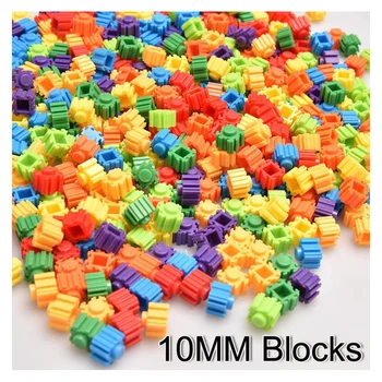 100шт 10мм пиксельная художественная головоломка микро алмазные строительные блоки DIY 3D маленький кирпич для детской игрушки развивающие дети