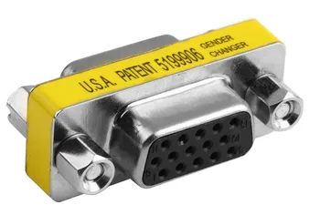 100шт 15-контактный Разъем Адаптера для смены пола VGA SVGA, Соединитель F/F, женский, 15pin HD15