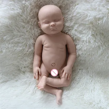 18-дюймовый Полностью твердый силиконовый комплект для Перерождения Ребенка Новая форма Свежий Цвет Реалистичный Неокрашенный комплект для Перерождения ребенка