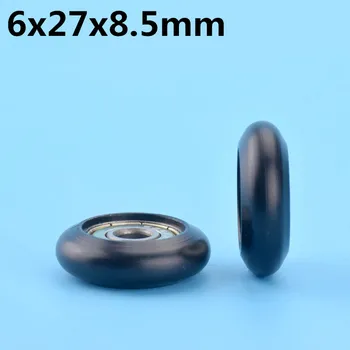 1шт 6x27x8,5 мм Нейлоновое Пластиковое колесо С подшипниками Европейского стандарта, алюминиевое гусеничное колесо, подшипник для 3D-принтера