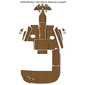 2005 Rinker 192, Платформа для плавания, кокпит, коврик для пола из пены EVA, Искусственный Тик, Палубный коврик