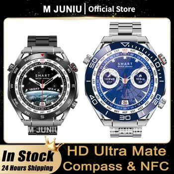 2023 HD Ultra Mate Смарт-часы Мужские 1,52-дюймовый Экран Bluetooth Call Compass Частота сердечных сокращений IP68 Водонепроницаемый NFC Бизнес-Умные Часы