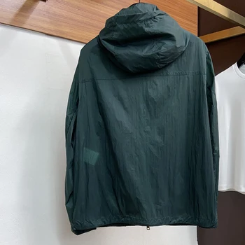 2023 Весенне-Летняя Быстросохнущая Легкая Кожаная куртка Samakar с капюшоном для Мужчин и Женщин, Повседневная Куртка на Открытом Воздухе