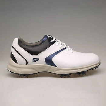 2023, Новая трендовая мужская обувь для гольфа, Кожаные шипы, Мужская нескользящая обувь для ходьбы, брендовая дизайнерская спортивная мужская обувь