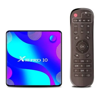 2023 Новый X88 Pro 10 4K TV Box Android 10.0 Rockchip 3318 Двухдиапазонный Wifi HDR IPTV 5GWIFI Бесплатная доставка