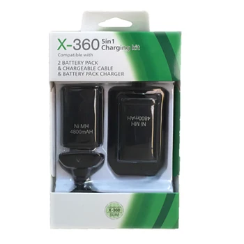 2шт 4800 мАч Геймпад Аккумуляторная батарея Для Microsoft Xbox 360 Беспроводной контроллер Батареи С комплектом зарядного устройства