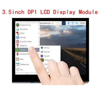 3,5-дюймовый сенсорный экран Плата Расширения DPI ЖК-дисплей Модуль монитора HAT для RPI Raspberry Pi Zero 2 W WH 2W 3A 3B Plus 4 Model B