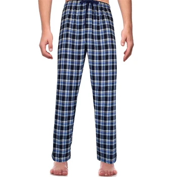 4 цвета, Модные Мужские Пижамные штаны в клетку, Мужские Свободные пижамы в клетку с высокой талией, домашняя одежда для ежедневного сна, M-XXL