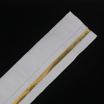 41 мм Эластичный эластичный ленточный ремень из белого золота, Тесьма, Лента для отделки ремня, Лента для шитья cinta banda для ткани 20yd / T1257
