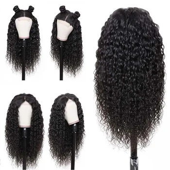 4х4 5х5 волна воды кружева закрытие парик 13x4 4х1 качестве HD глубокая волна кружева фронтальная парик, вьющиеся человеческих волос парики для черных женщин 100% человеческие волосы