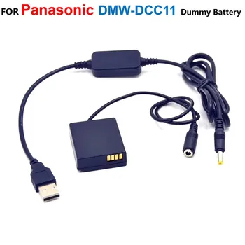 5 В USB Power Bank Кабель + DMW-DCC11 BLG10 BLE9 Поддельный Аккумулятор Для Panasonic DMC-GF5 GF6 GX80 GX85 LX100K GX7 GX9 TZ80 ZS60 TZ85 G100
