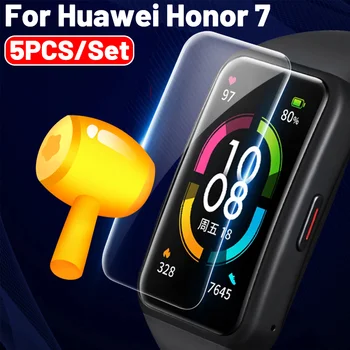 5 шт., прозрачная гидравлическая пленка из ТПУ с полным покрытием для Huawei Watch, мягкая защитная пленка для экрана для Huawei Honor 7, аксессуары для смарт-часов