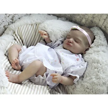 50 см Куклы-Реборны, Реалистичный Спящий Ребенок с тканью, мягкие на ощупь, художественные игрушки-куклы-реборны для детей, подарок для девочек