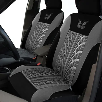 9 шт., чехлы для автомобильных сидений спереди и сзади, полный комплект, стиль вышивки для 5-местного автомобиля SUV