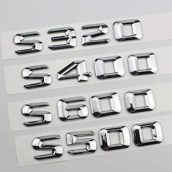 ABS 3D Хромированные Автомобильные Буквы Эмблема Багажника Значок Наклейка Для W220 W221 W222 S300 S320 S350 S400 S500 Аксессуары Для Надписей Mercedes