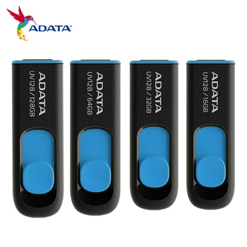 ADATA Оригинальный UV128 USB Флэш-накопитель 128 ГБ 64 ГБ Высокоскоростной 32 ГБ 16 ГБ USB 3,2 Mini U Disk Memory USB Stick flash bellek