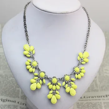 Ahmed Jewelry, модное ожерелье с кристаллами 12 цветов, Большие ожерелья и подвески, женский 2015 Новый подарок H00