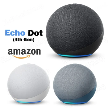 Amazon Echo (4-го поколения) Концентратор для умного дома с премиальным звуком Echo Dot 4 Bluetooth-смарт-динамик и голосовой ассистент Alexa