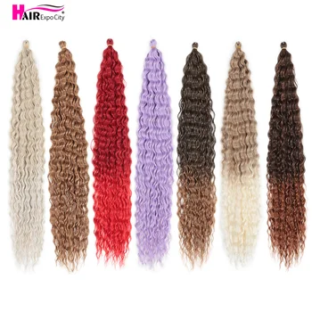 Ariel Curl Hair 30 дюймов, Натуральное Синтетическое Плетение, Наращивание Волос, Африканские Локоны, Глубокая волна, Скручивание Волос Крючком