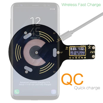 ATORCH Qi Беспроводное зарядное устройство Тестер мобильного телефона для iPhone X 8 Plus Samsung Galaxy S8 S9 S7 usb быстрое зарядное устройство ЖК-тестовый дисплей