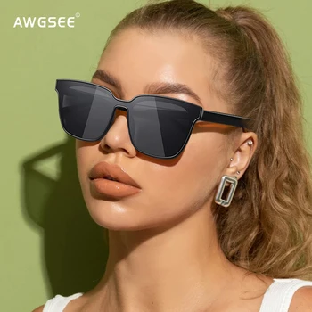 AWGSEE Квадратные Классические поляризованные солнцезащитные очки для женщин Мужчин Цельные линзы Женские Винтажные Линзы UV400 7510 UV400