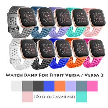 Baaletc Для браслета с вентиляционными отверстиями Fitbit Versa/Versa 2 Дышащий Ремешок для часов с Воздушными отверстиями для браслета Fitbit Versa 2
