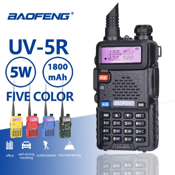 Baofeng UV-5R Профессиональная Портативная рация 5 Вт UHF VHF Портативная UV5R Двухсторонняя Радиостанция UV 5R Охотничий CB Трансивер Любительское Радио