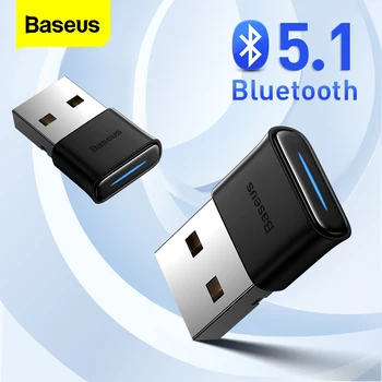 Baseus BA04 USB Bluetooth Адаптер 5.1 5.0 Музыкальный аудиоприемник Передатчик для портативных ПК, динамик, Беспроводная мышь, Bluetooth-ключ