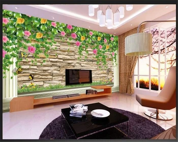 beibehang розовые фрески ТВ фон обои гостиная спальня фрески papel de paredewallpaper для стен 3 dwall paper