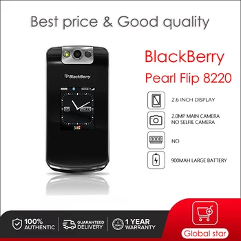 BlackBerry Pearl Flip 8220 Восстановленная Оригинальная разблокированная камера мобильного телефона Бесплатная доставка