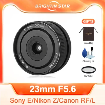 Brightin Star 23 мм F5.6 Широкоугольный Портретный Объектив Камеры Для Canon RF R5 Sony E XT10 Nikon Z Z9 Leica L Mount Объектив Olympus EPM1