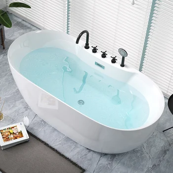 By sea Белая Акриловая ванна для ванной комнаты 12001300/1400/1500/1600/1700 мм, сохраняющая тепло ванна в европейском стиле, Высокое качество-K-8725