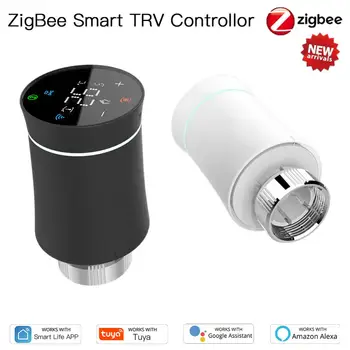 CoRui Tuya ZigBee 3 Умный Термостат Клапан Привода Радиатора Умный Программируемый Регулятор температуры TRV с Alexa Googlehome