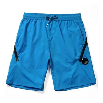 CP Модные Летние Шорты для мужчин, Нейлоновая одежда с карманом на молнии, Баскетбольные спортивные штаны Y2K, мужская пляжная одежда
