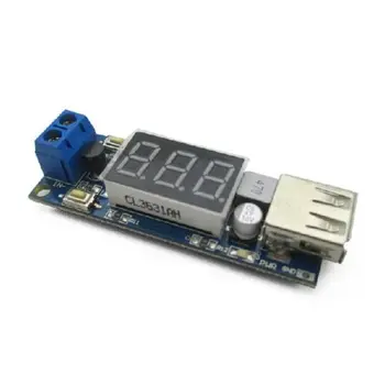 DC 4,5-40V До 5V 2A USB зарядное устройство DC-DC понижающий понижающий преобразователь Модуль Вольтметра Оптом
