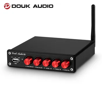 Douk Audio M3 HiFi 2,1-Канальный Bluetooth 5,0 Цифровой Усилитель-Приемник Сабвуфер Усилитель Стерео Аудио USB-плеер с Регулятором Тембра