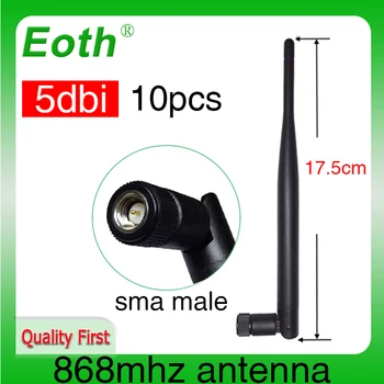 EOTH 10шт антенна 868 МГц 5dbi sma штекер 915 МГц lora antene модуль интернета вещей АТС lorawan приемник сигнала antena с высоким коэффициентом усиления