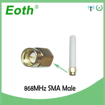 EOTH 25шт 868 МГц GSM белая антенна 2 ~ 3dbi sma штекер 915 МГц lora antene АТС iot модуль lorawan приемник сигнала antena для huawei