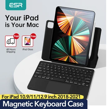 ESR для iPad Air 4 для iPad Pro 11 2021 Чехол Bluetooth Клавиатура Чехол для iPad Pro 12 9 2021 Магнитная сенсорная панель с Пеналом